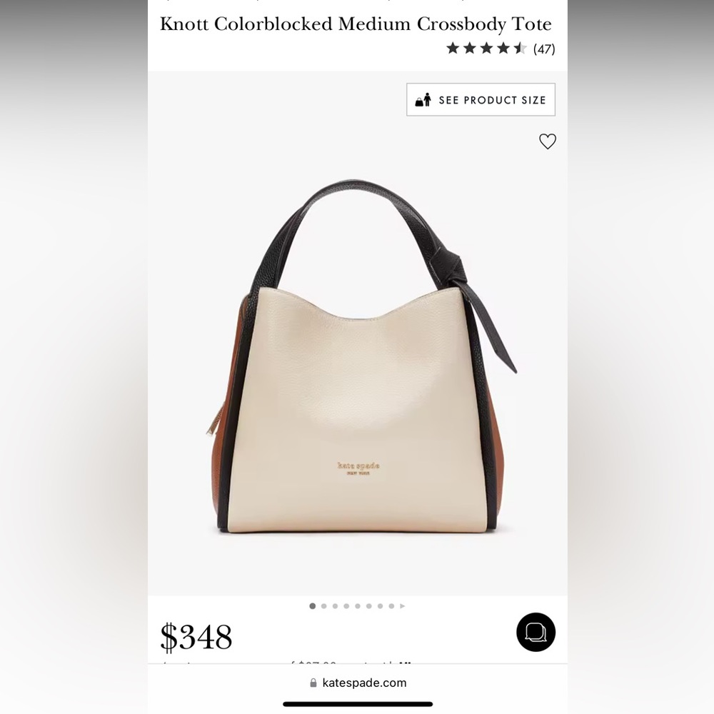NEVER USED - BRAND NEW Kate Spade Knott Colorblocked Medium Crossbody Tote